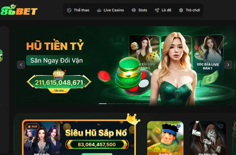 86bet nhà cái uy tín nên trải nghiệm